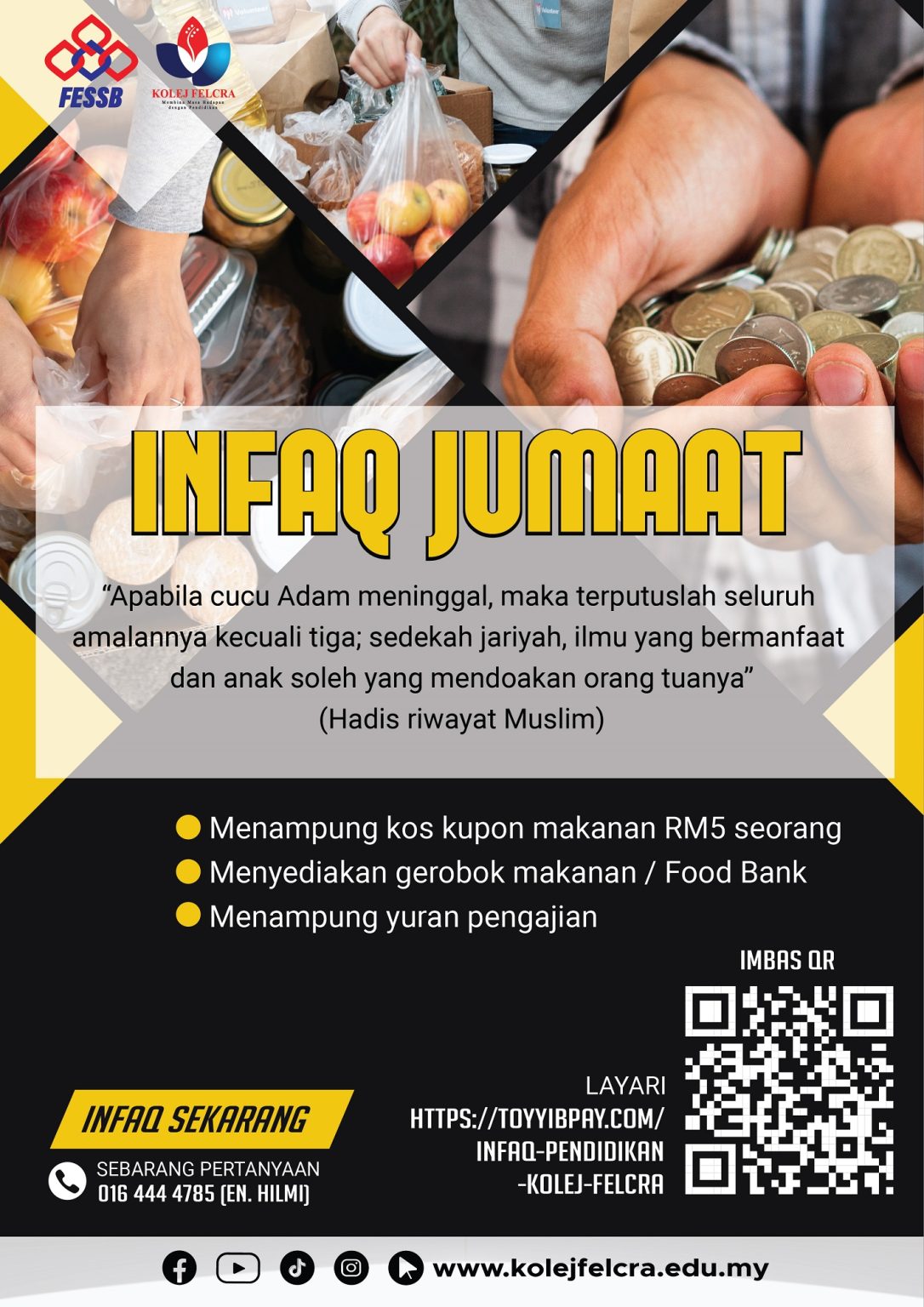 Infaq Tabung Kebajikan Pelajar – Selamat Datang ke Laman Utama Kolej FELCRA